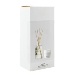 Meraki Gaveæske med Diffuser og Duftlys - Verbena & Fresh Linen