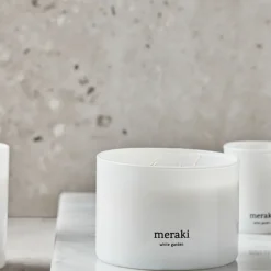Meraki XL Duftlys - White Garden med 4 væger