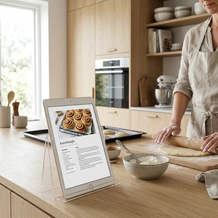 Modena akryl holder til iPad og kogebøger