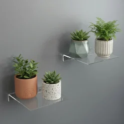 Modena akryl minihylder - Brede - Sæt med 2 stk - 14x14 cm.