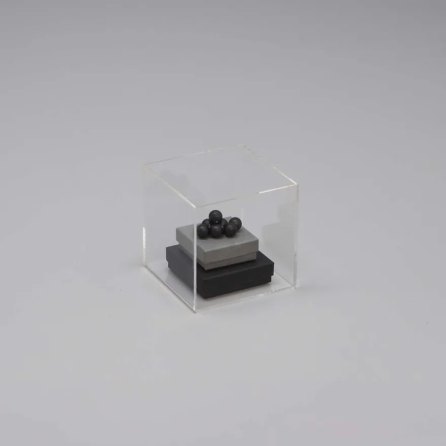 Modena kasse i akryl 12,5x12,5 cm - Medium, Kvadratisk