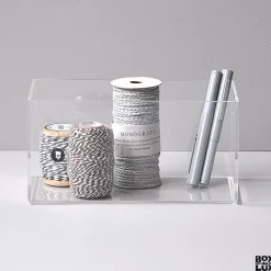 Modena kasse i akryl 10x20x10 - SMALL, rektangulær