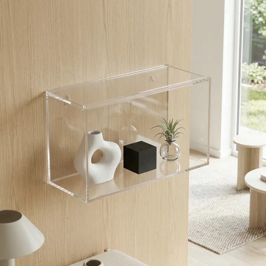 Modena vægkasse 40x25 med låg - "sliding lid" - Rektangulær