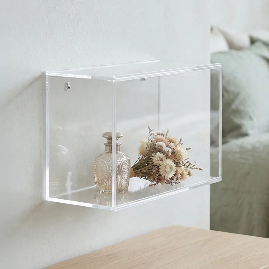 Modena vægkasse 40x25 med låg - "sliding lid" - Rektangulær