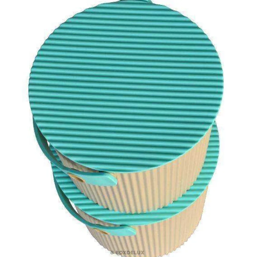 Omnioutil Plastikspand - Beige m. mint låg 10 liter
