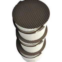Omnioutil Plastikspand - Ivory med brunt låg 20 liter