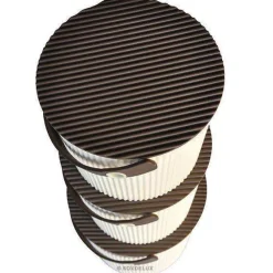 Omnioutil Plastikspand - Ivory med brunt låg 10 liter