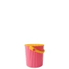 Omnioutil Plastikspand 0,7 liter - Pink med orange låg