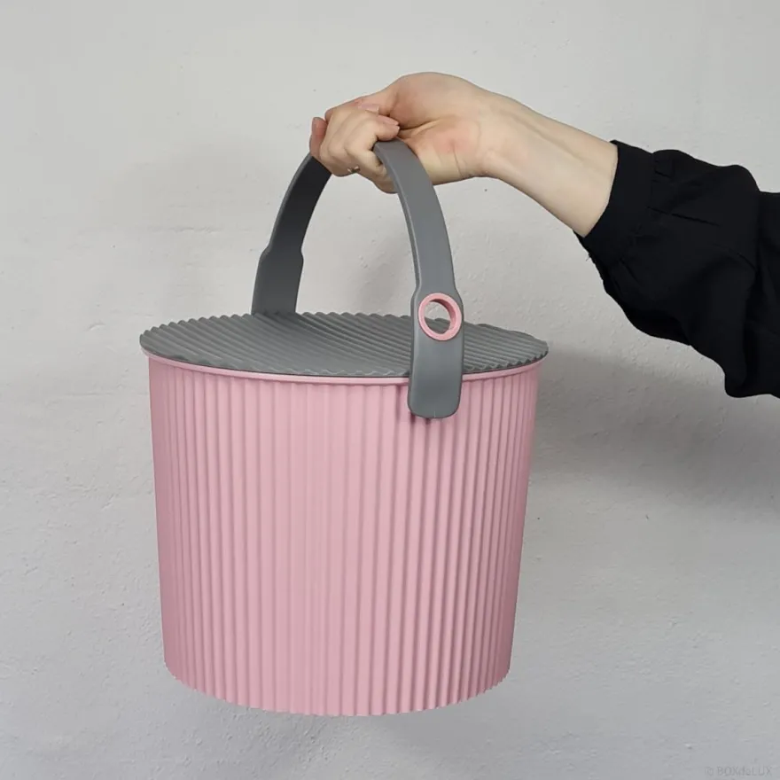 Omnioutil plastikspand lyserød 8 liter