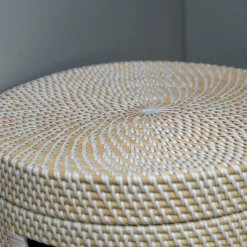 Opbevaringskurv i bambus - BALI - HVID PLAST, Large