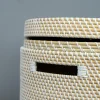 Opbevaringskurv i bambus - BALI - HVID PLAST, Small