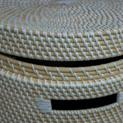 Opbevaringskurv i bambus - BALI - HVID PLAST, Small