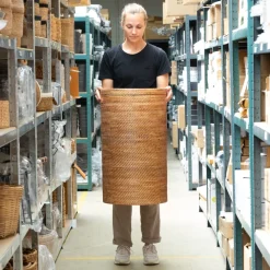 Opbevaringskurv i bambus - BALI - Mørk natur, Large