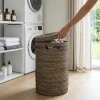 Opbevaringskurv i bambus - BALI - SORT Plast, Small