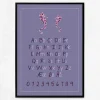 Plakat - ABC plakat i lilla nuancer, søhest