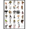 Plakat - ABC plakat med dyr