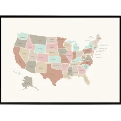 Plakat - Amerikas stater