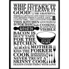 Plakat - Citatcollage - Kitchen, sort/hvid