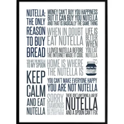 Plakat - Citatcollage - Nutella, colors