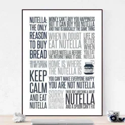 Plakat - Citatcollage - Nutella, colors