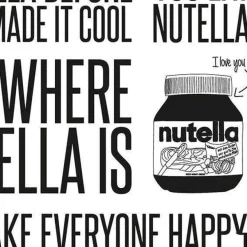 Plakat - Citatcollage - Nutella, sort/hvid