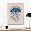 Plakat - Dance in the rain - umbrella - colors