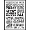 Plakat "Die Hard" sort/hvid. Vælg str.