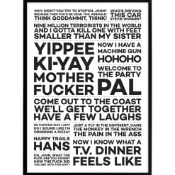 Plakat "Die Hard" sort/hvid. Vælg str.