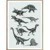 Plakat - Dinosaurer, Grøn. Vælg str.