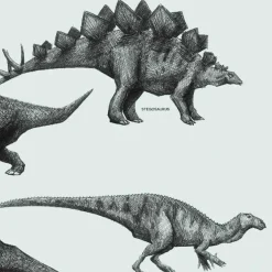Plakat - Dinosaurer, Grøn. Vælg str.
