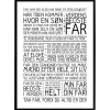 Plakat - Far er den bedste i verden - Sort/hvid