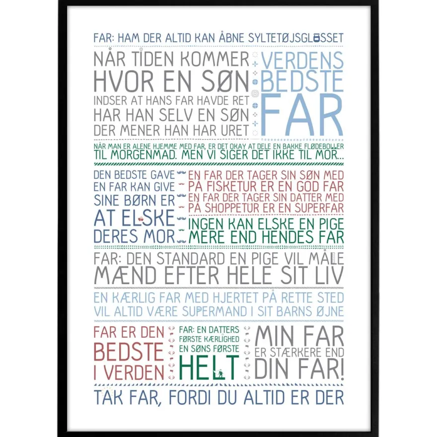 Plakat - Far er den bedste i verden - Colors