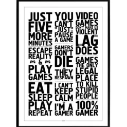 Plakat - Gamer - Citatcollage