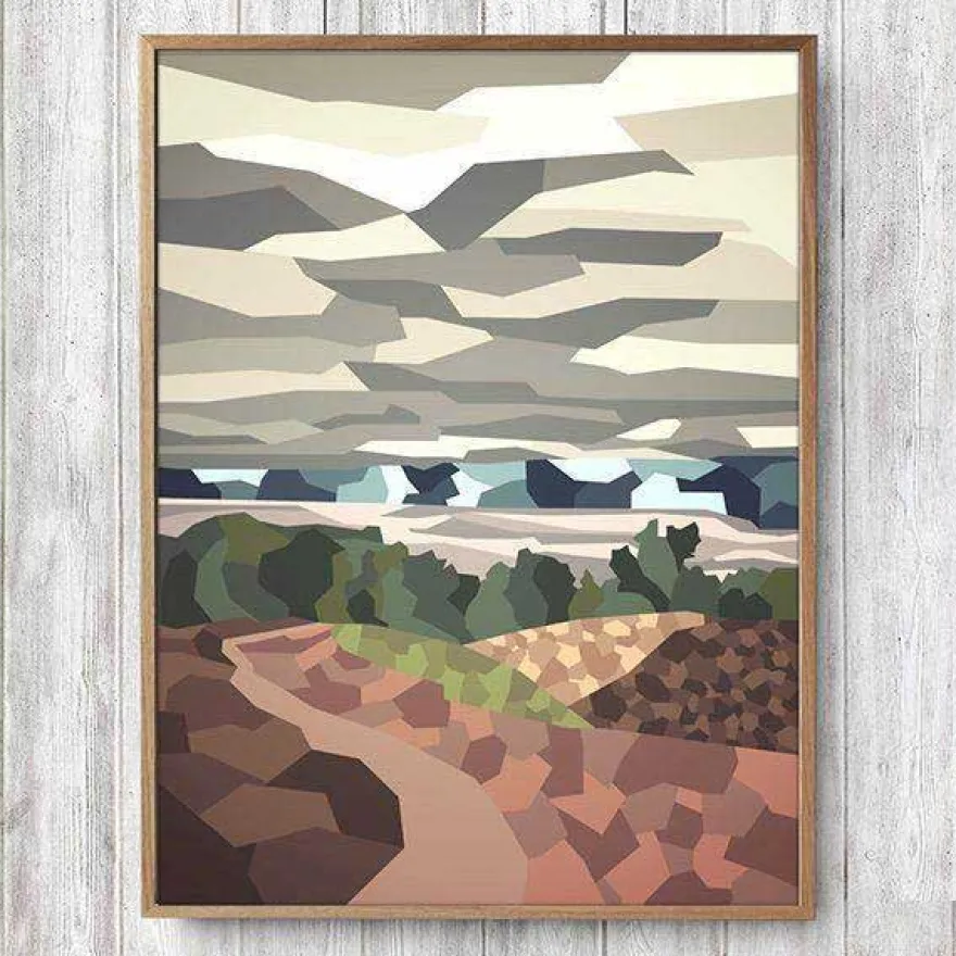 Plakat - Geometrisk Landskab