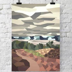 Plakat - Geometrisk Landskab