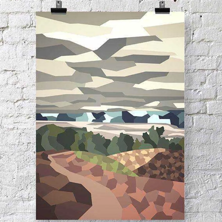 Plakat - Geometrisk Landskab