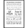 Plakat - Houserules, sort/hvid