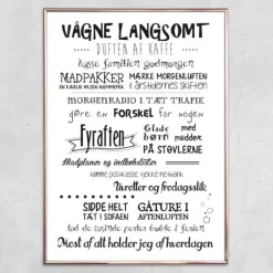 Plakat - Hverdagen sort/hvid. Vælg str.