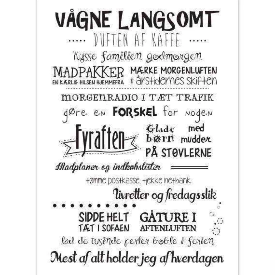 Plakat - Hverdagen sort/hvid. Vælg str.