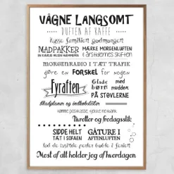 Plakat - Hverdagen sort/hvid. Vælg str.