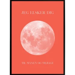 Plakat - Jeg elsker dig til månen og tilbage, Koral