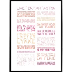 Plakat - Livet er fantastisk - Colors