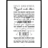 Plakat - Love each other, sort/hvid