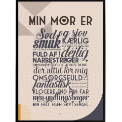 Plakat - Min mor er. Version 2. Colors
