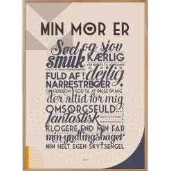 Plakat - Min mor er. Version 2. Colors