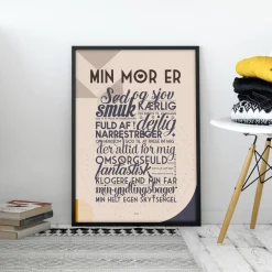 Plakat - Min mor er. Version 2. Colors