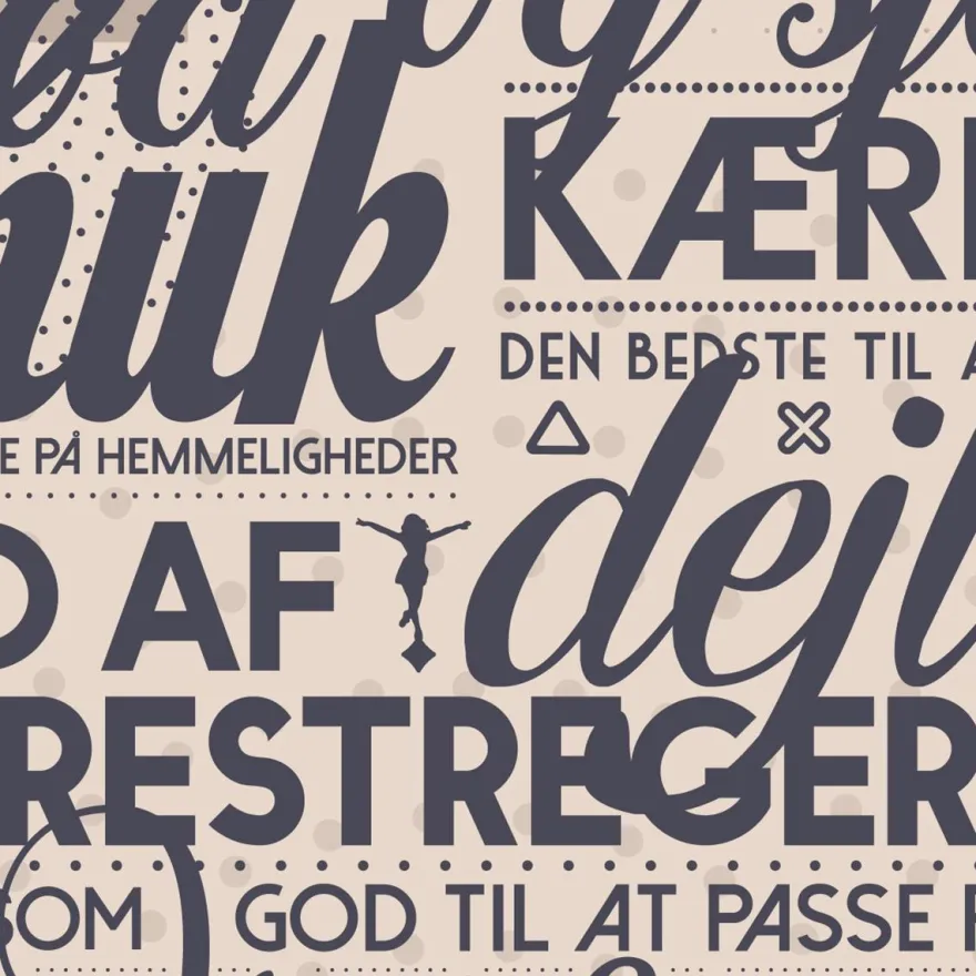 Plakat - Min mor er. Version 2. Colors