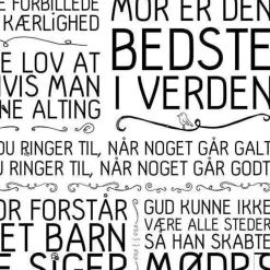 Plakat - Mor er den bedste i verden - sort/hvid