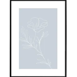 Plakat - One line flower #1
