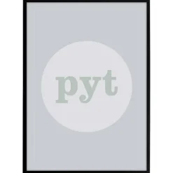 Plakat - Pyt, grå